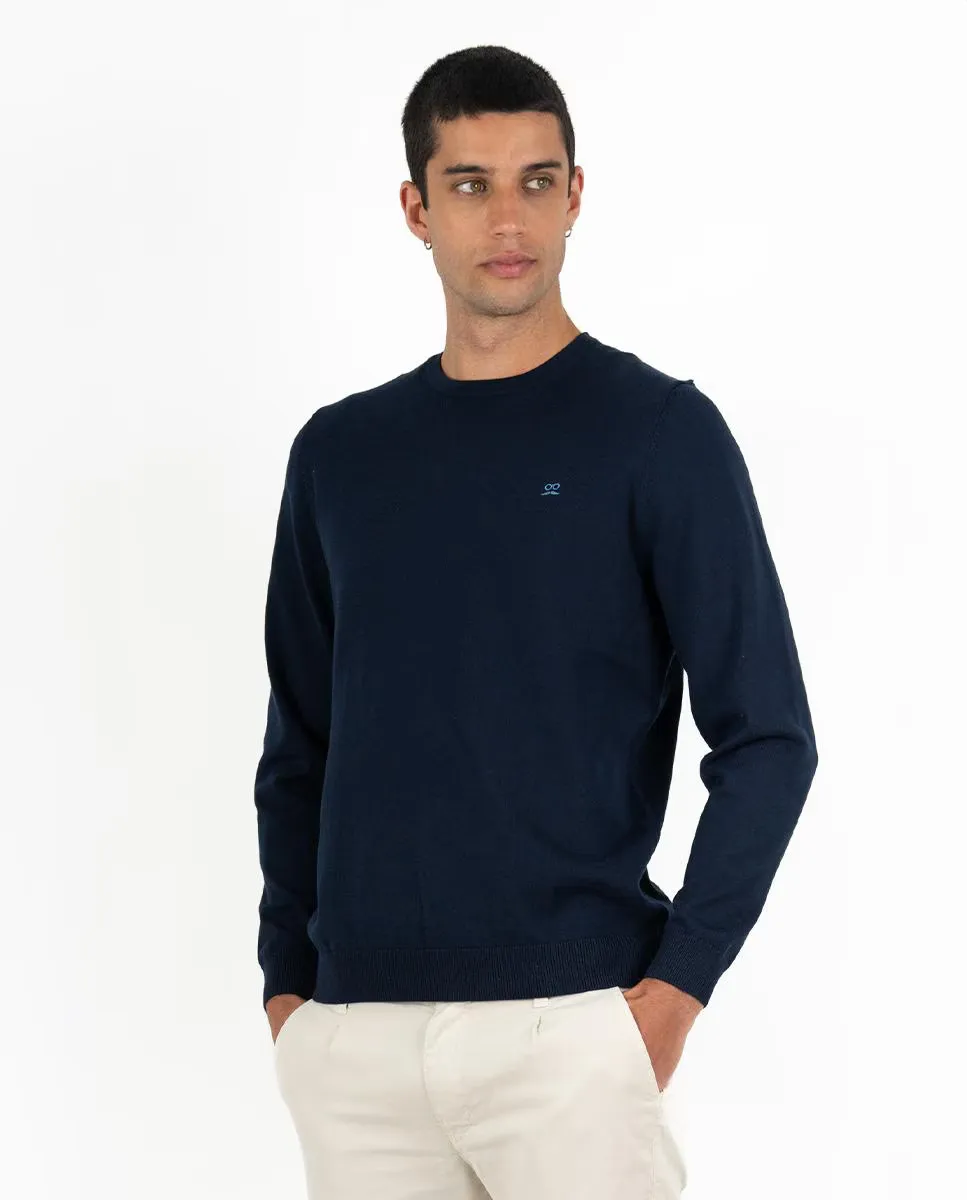 Мужской хлопковый свитер с круглым вырезом Makarthy, темно-синий
Мужской хлопковый свитер с круглым вырезом Makarthy, темно-синий