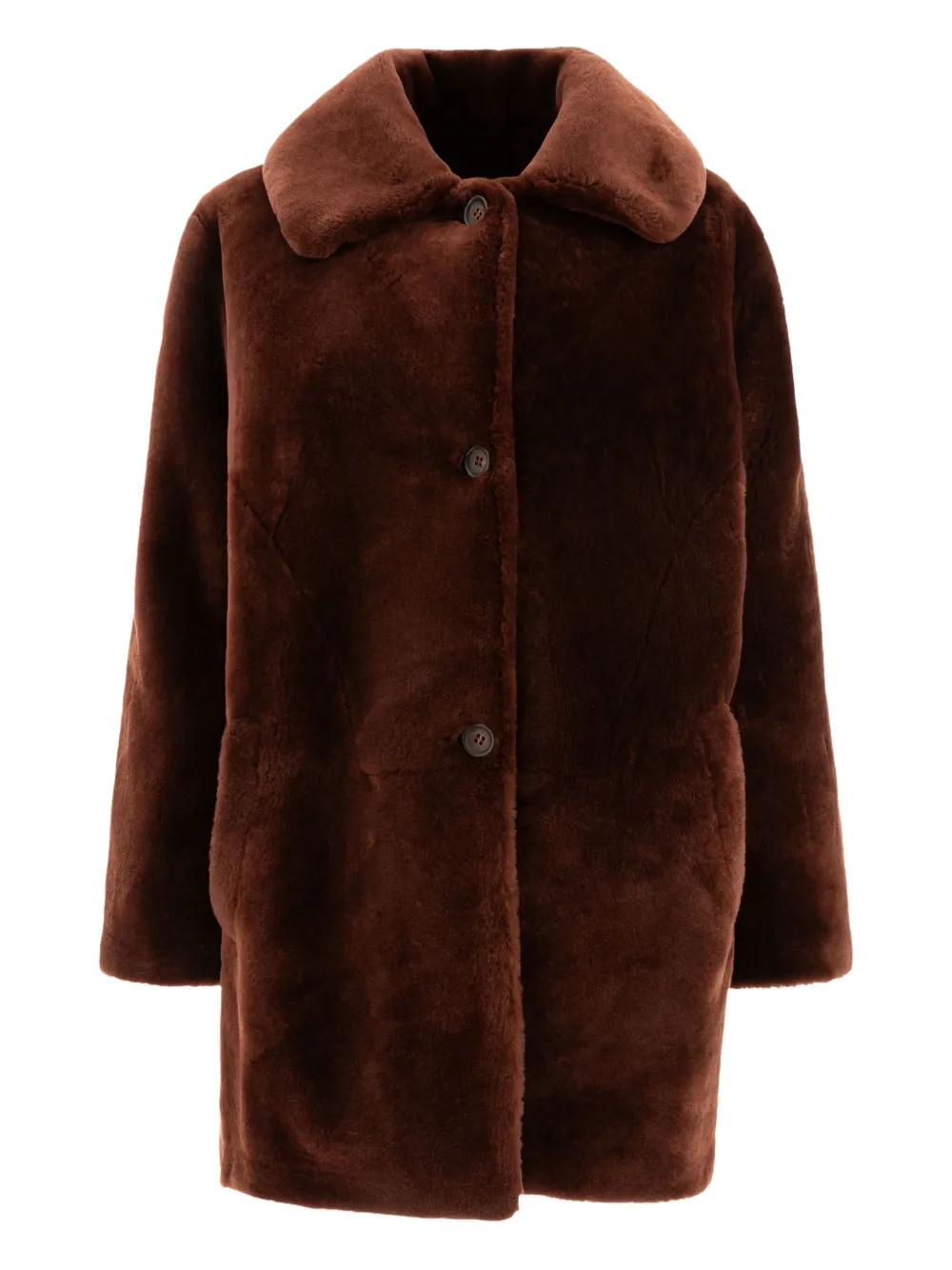 Пальто на пуговицах B&W, коричневый
Пальто на пуговицах B&W, коричневый