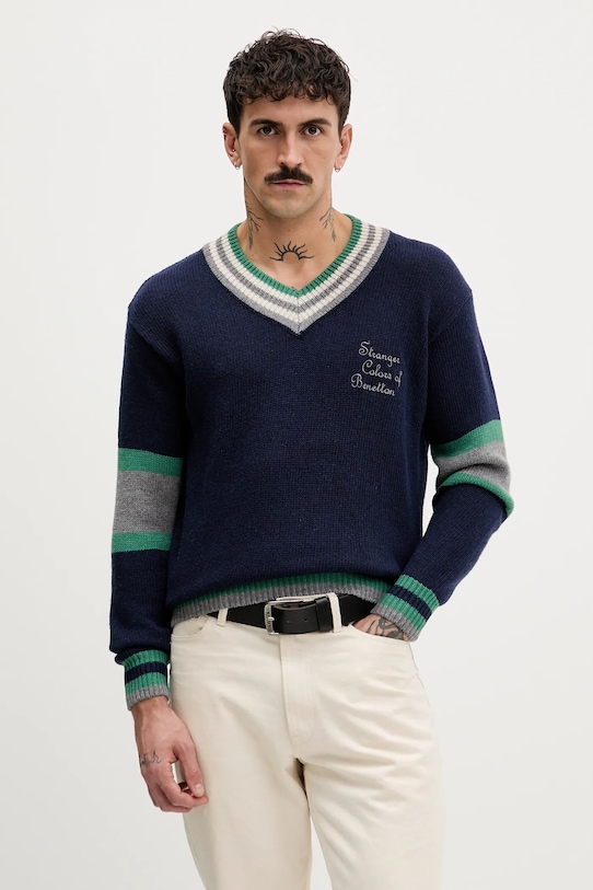 Свитер из смеси шерсти x Stranger Things United Colors Of Benetton, темно-синий
Свитер из смеси шерсти x Stranger Things United Colors Of Benetton, темно-синий