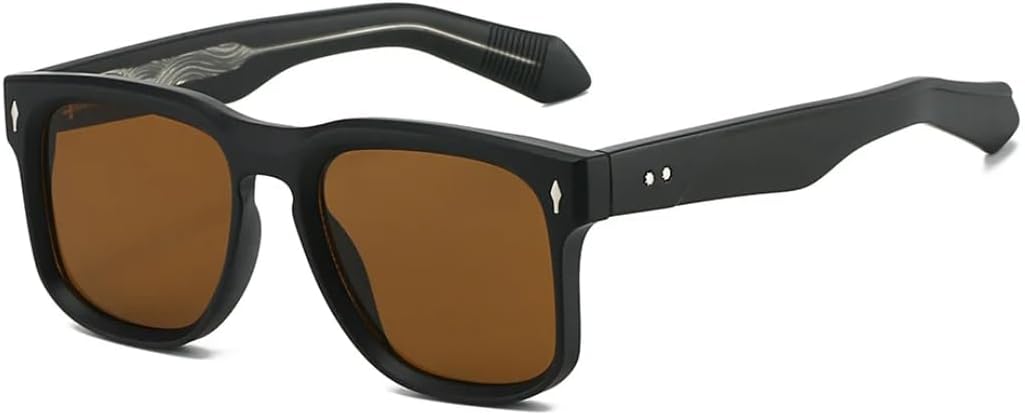 Ретро квадратные солнцезащитные очки для мужчин и женщин, декоративные, с металлическим сердечником, из ацетата, очки для вождения, защита от УФ-излучения UV400 UATXTAU, Black Tea
Ретро квадратные солнцезащитные очки для мужчин и женщин, декоративные, с металлическим сердечником, из ацетата, очки для вождения, защита от УФ-излучения UV400 UATXTAU, Black Tea