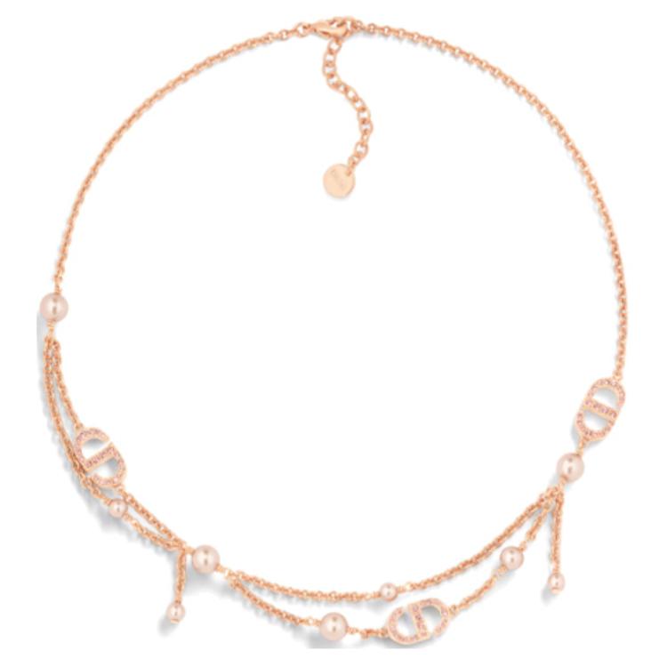 DIOR Ожерелье из смолы, металла и искусственного хрусталя для женщин, Rose Gold
DIOR Ожерелье из смолы, металла и искусственного хрусталя для женщин, Rose Gold