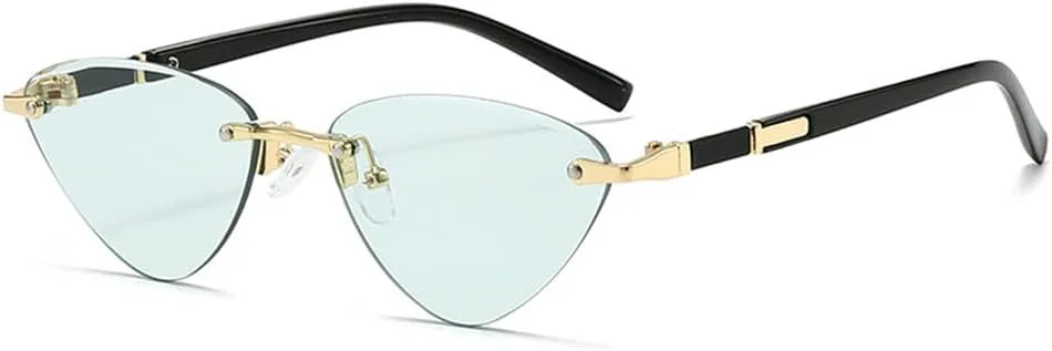 Модные солнцезащитные очки-«кошачий глаз» треугольной формы для женщин, ретро-очки без оправы из металла, очки для вождения, защита от УФ-излучения UV400 KTUCN, Green
Модные солнцезащитные очки-«кошачий глаз» треугольной формы для женщин, ретро-очки без оправы из металла, очки для вождения, защита от УФ-излучения UV400 KTUCN, Green
