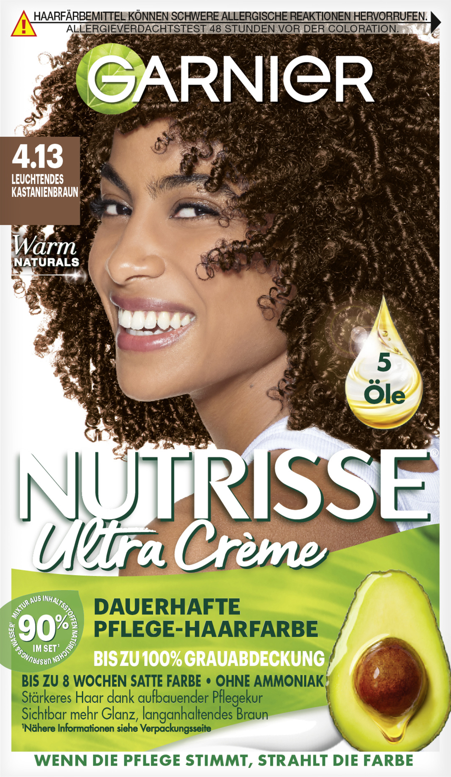 Краска для волос Garnier Nutrisse Ultra Crème Dauerhafte Pflege-Haarfarbe 4.13 Leuchtendes Kastanienbraun
Краска для волос Garnier Nutrisse Ultra Crème Dauerhafte Pflege-Haarfarbe 4.13 Leuchtendes Kastanienbraun
