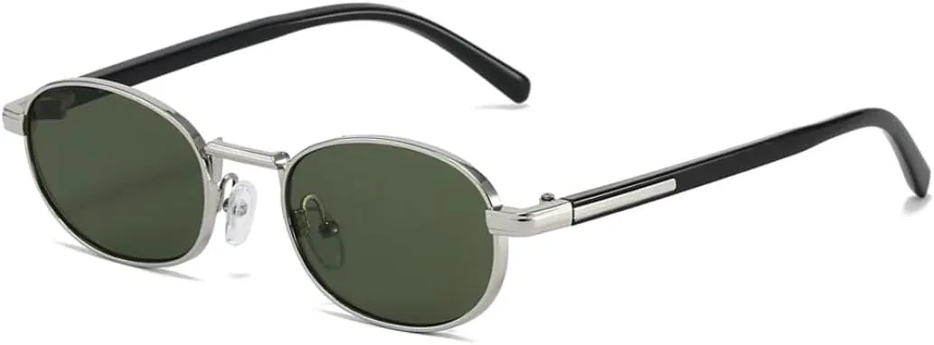 Модные овальные солнцезащитные очки для женщин, роскошные солнцезащитные очки с защитой от УФ-излучения UV400, металлическая оправа, ретро-стиль TVTBBVV, Silver Gray
Модные овальные солнцезащитные очки для женщин, роскошные солнцезащитные очки с защитой от УФ-излучения UV400, металлическая оправа, ретро-стиль TVTBBVV, Silver Gray