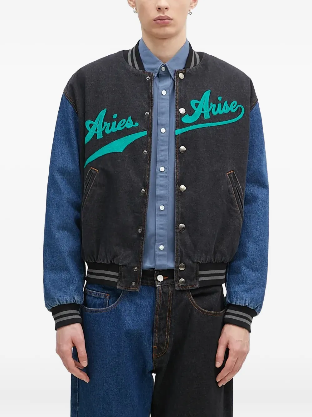 Джинсовая куртка с вышитым логотипом Aries, черный
Джинсовая куртка с вышитым логотипом Aries, черный