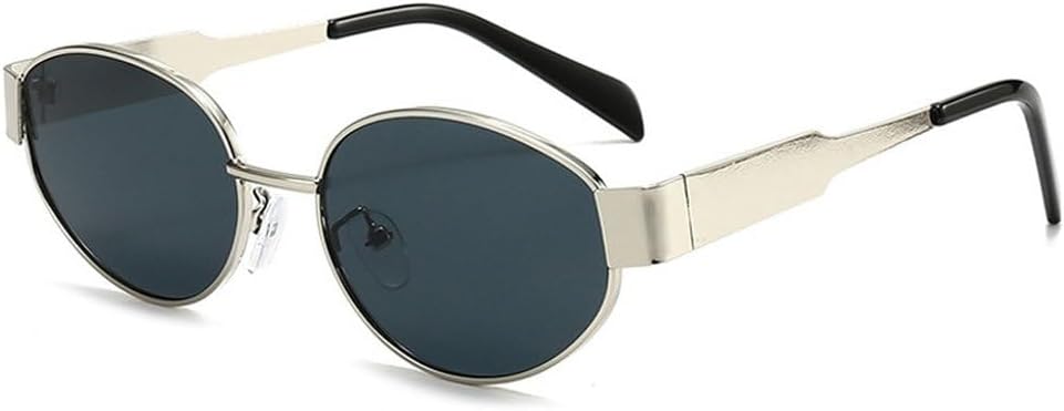 Солнцезащитные очки в овальной металлической оправе для женщин, модные, с прозрачными линзами с градиентом «океан», защита от УФ-излучения UV400, для мужчин, в стиле панк SKFGNX, Silver Gray
Солнцезащитные очки в овальной металлической оправе для женщин, модные, с прозрачными линзами с градиентом «океан», защита от УФ-излучения UV400, для мужчин, в стиле панк SKFGNX, Silver Gray