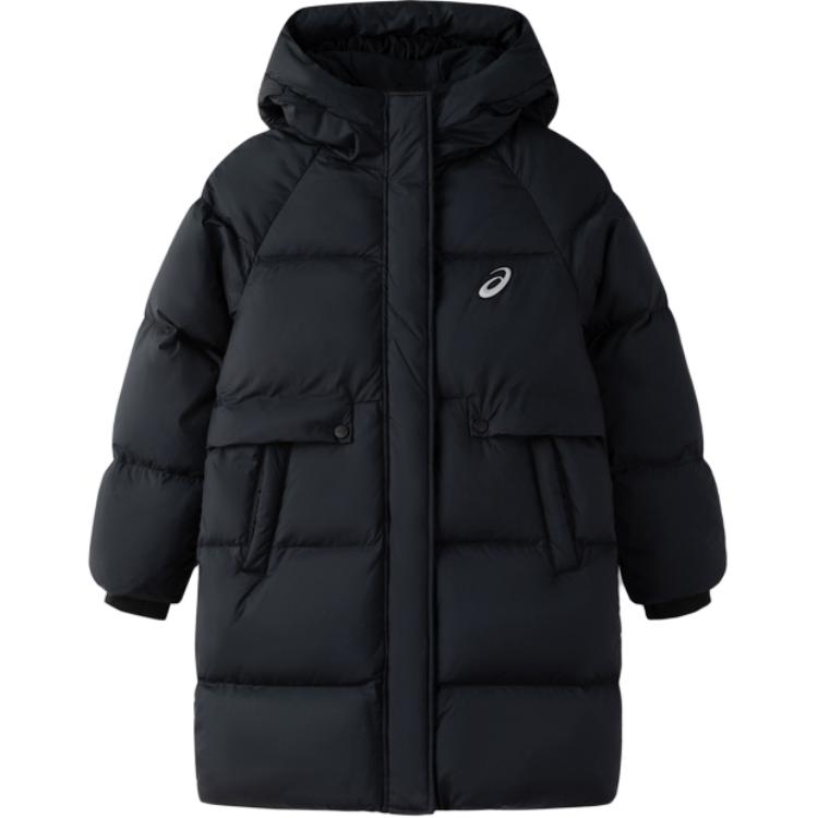Школьная пуховая куртка Asics, черная 
Школьная пуховая куртка Asics, черная