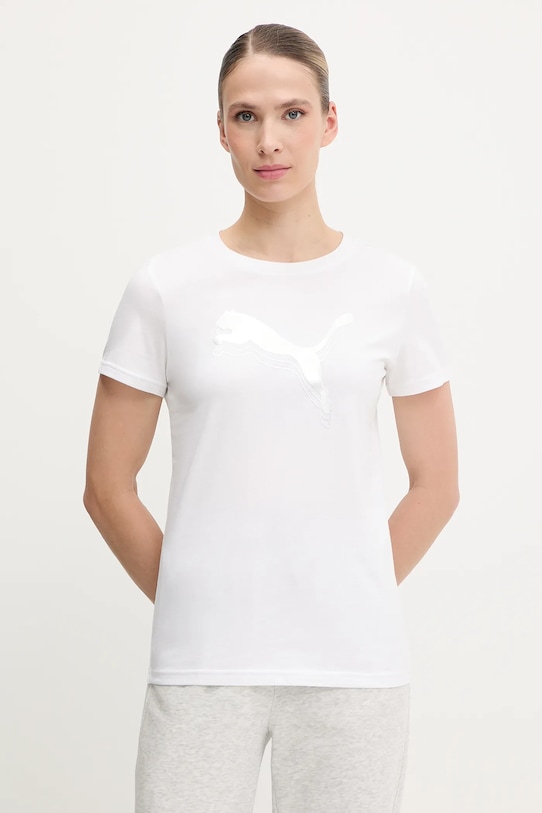 Хлопковая футболка Puma, белый 
Хлопковая футболка Puma, белый