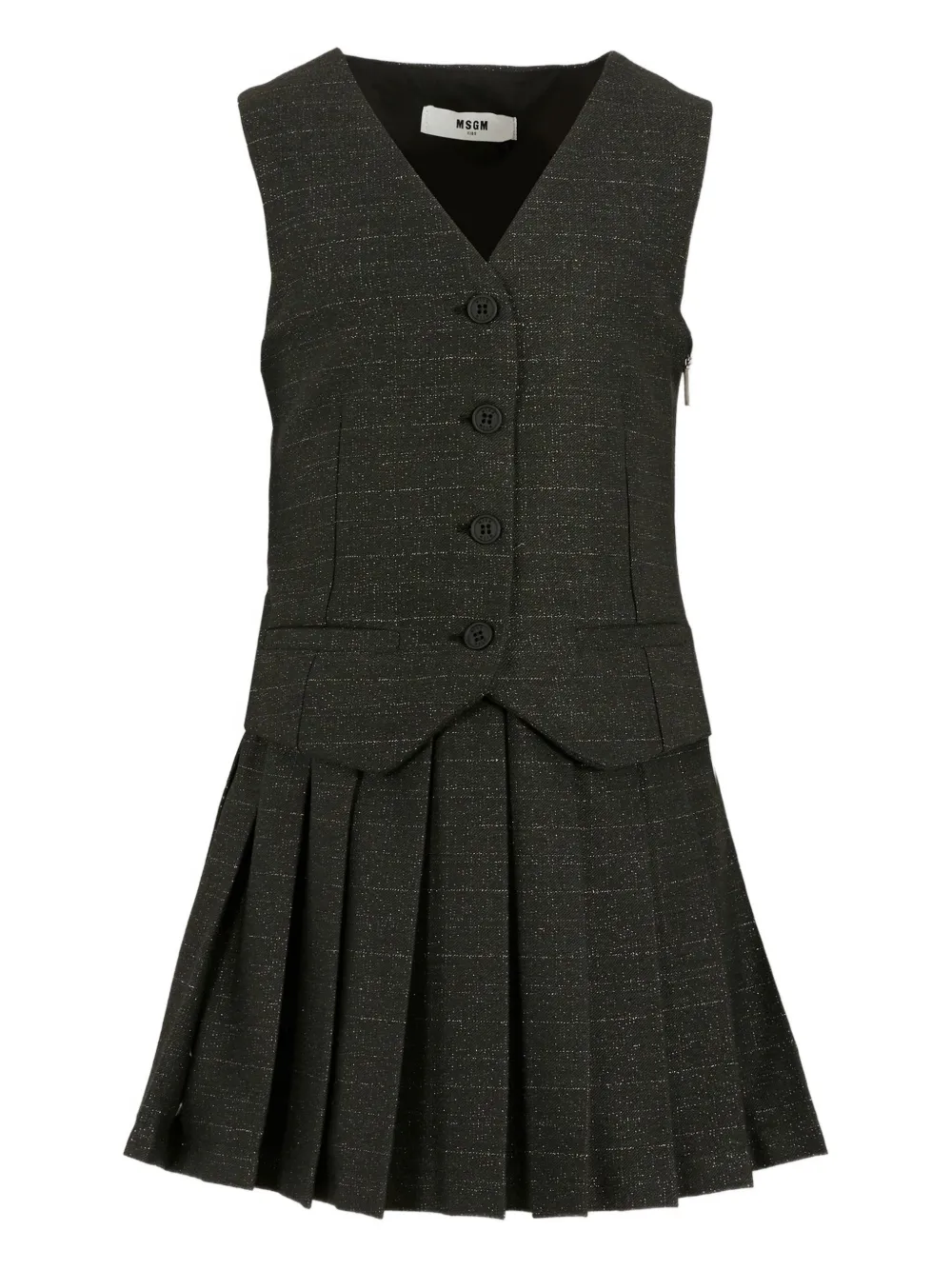 Платье без рукавов с плиссе MSGM Kids, черный
Платье без рукавов с плиссе MSGM Kids, черный