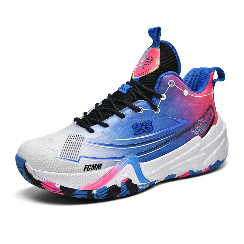 Высокие кроссовки для активного отдыха для детей FCMM, белый/синий/розовый 
Высокие кроссовки для активного отдыха для детей FCMM, белый/синий/розовый
