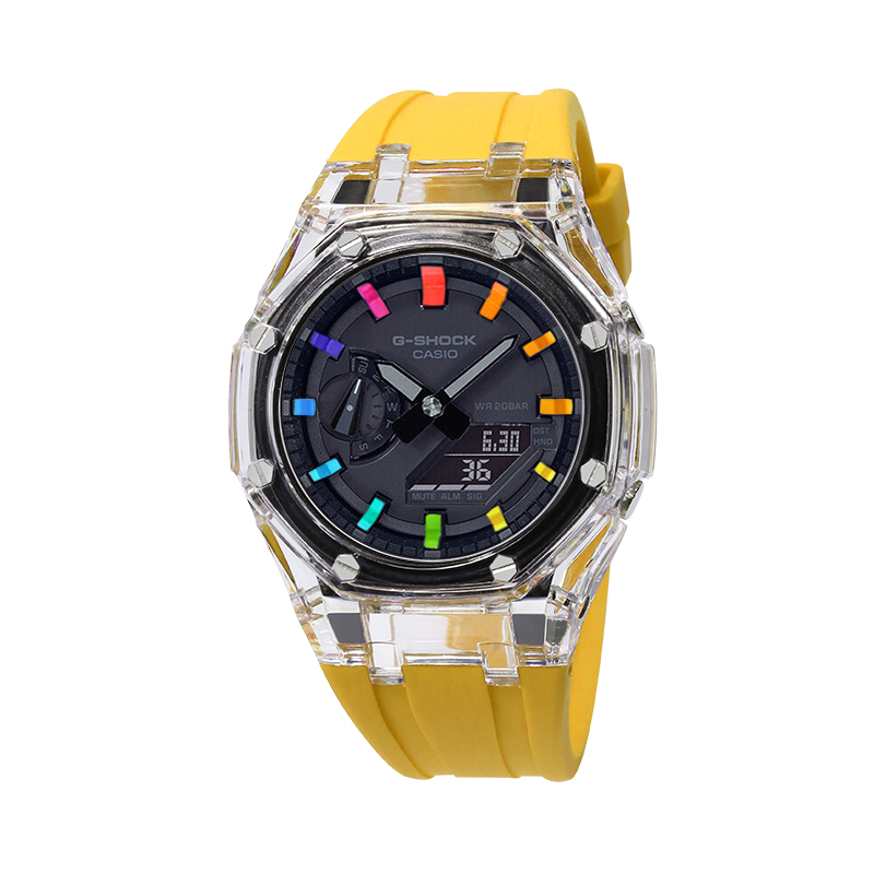 Часы Casio G-Shock Analog-Digital 2100 Series, арт. GA-2100-1A1, желтый/прозрачный/черно-радужный
Часы Casio G-Shock Analog-Digital 2100 Series, арт. GA-2100-1A1, желтый/прозрачный/черно-радужный