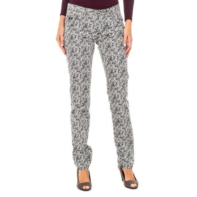 Длинные женские брюки с цветочным узором lwt004 La Martina, черный 
Длинные женские брюки с цветочным узором lwt004 La Martina, черный