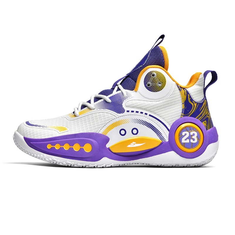 Kuding Амортизирующие нескользящие баскетбольные кеды унисекс бело-фиолетовые, цвет White Purple 
Kuding Амортизирующие нескользящие баскетбольные кеды унисекс бело-фиолетовые, цвет White Purple