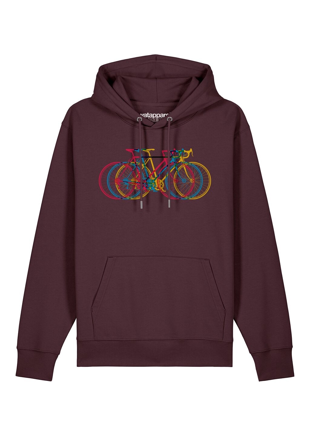 Толстовка с капюшоном FAHRRÄDER watapparel, темно-красный 
Толстовка с капюшоном FAHRRÄDER watapparel, темно-красный