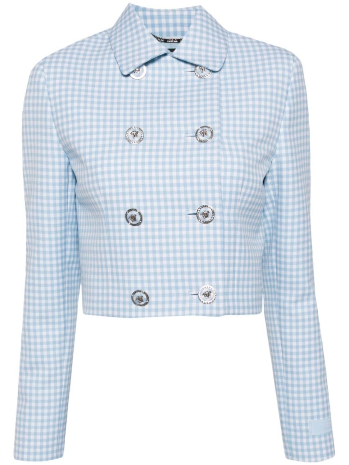 Укороченная куртка на пуговицах с Медузой Versace, синий
Укороченная куртка на пуговицах с Медузой Versace, синий