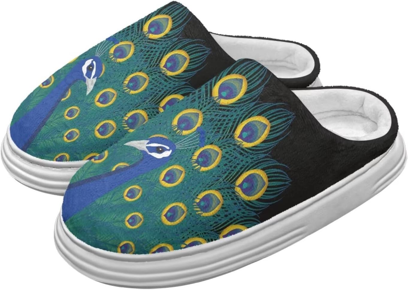 Тапочки для женщин и мужчин, зимние шлепанцы, мягкие плюшевые пушистые домашние тапочки для улицы и дома Hechitok, Peacock Print
Тапочки для женщин и мужчин, зимние шлепанцы, мягкие плюшевые пушистые домашние тапочки для улицы и дома Hechitok, Peacock Print