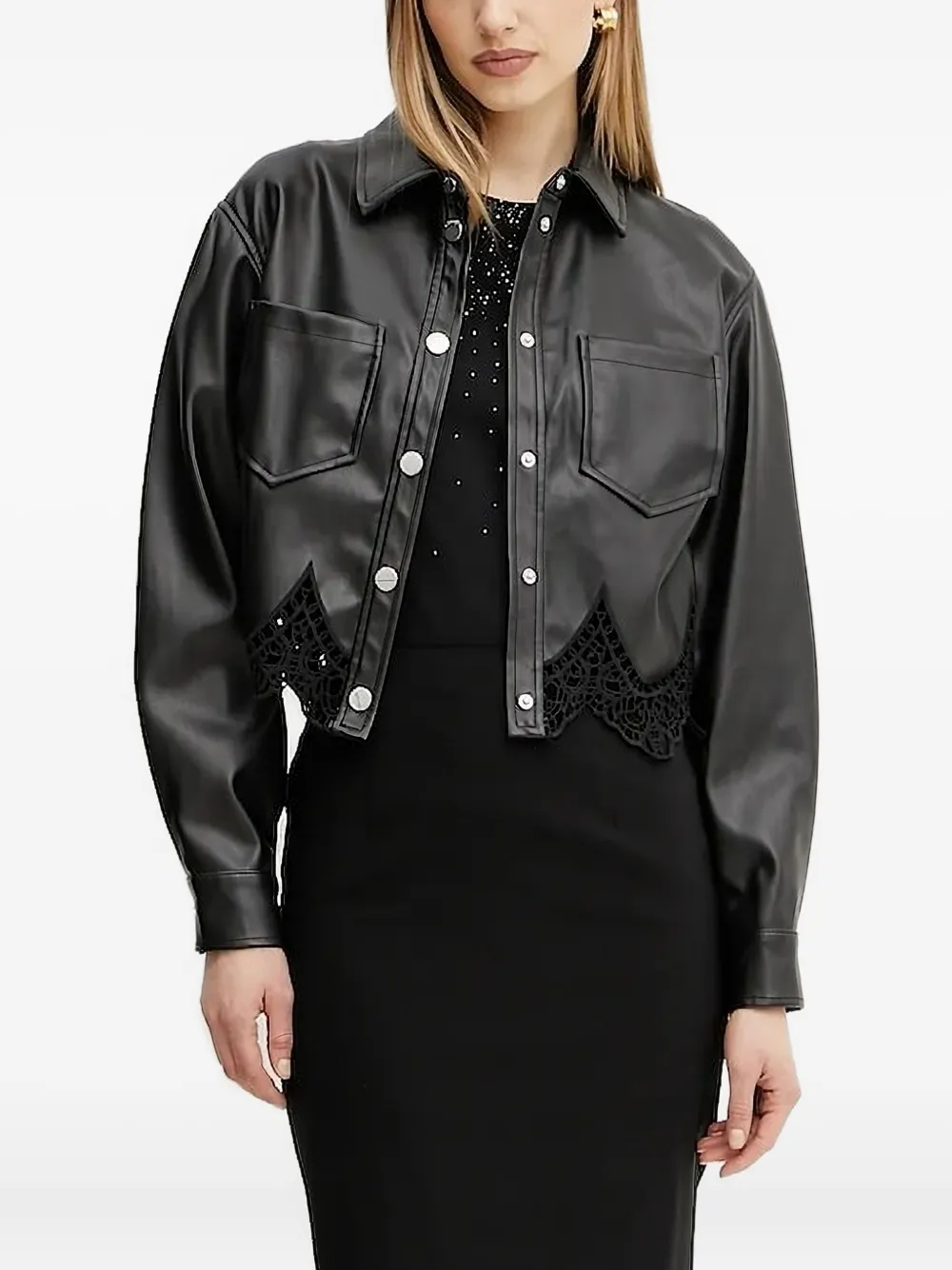 Жакет с кружевной отделкой GUESS USA, черный
Жакет с кружевной отделкой GUESS USA, черный