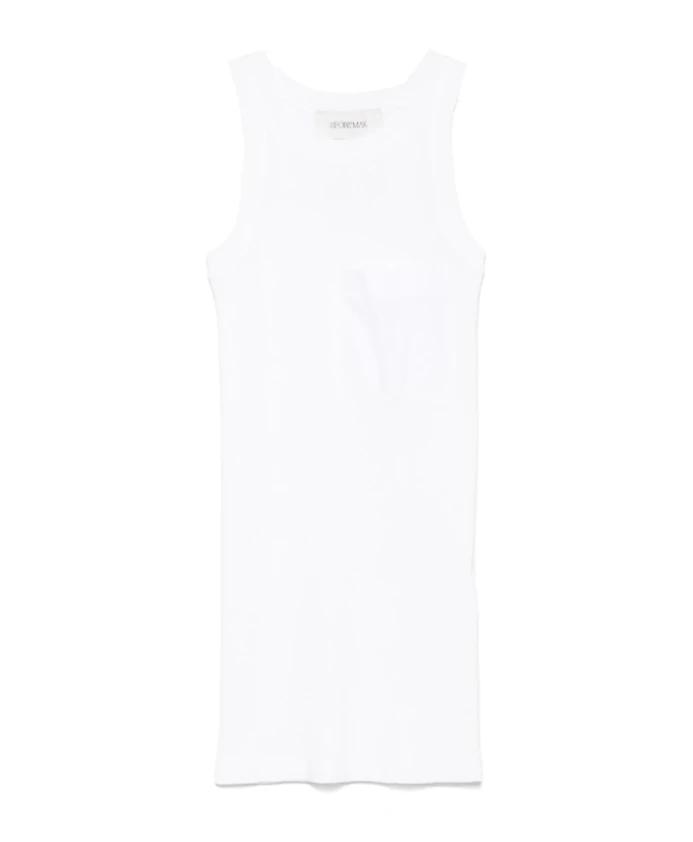 Ребристый топ с нагрудным карманом Sportmax, белый
Ребристый топ с нагрудным карманом Sportmax, белый