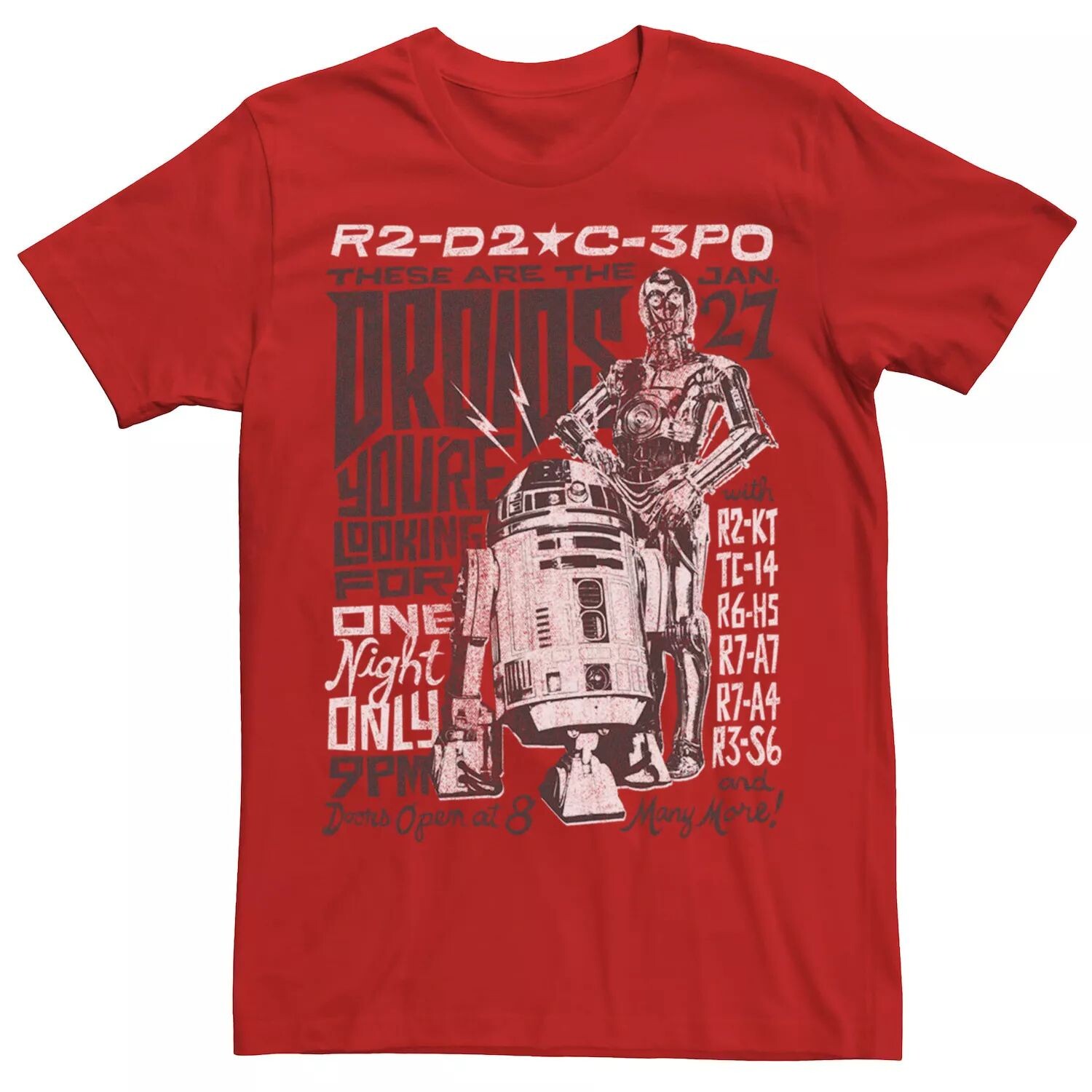 Мужская футболка с плакатом и графикой R2-D2 и C-3PO Star Wars
Мужская футболка с плакатом и графикой R2-D2 и C-3PO Star Wars