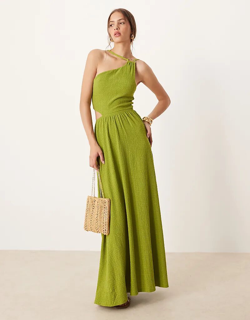 Длинное платье ASOS DESIGN с фактурным кроем на одно плечо, вырезом на талии и фурнитурой оливкового цвета
Длинное платье ASOS DESIGN с фактурным кроем на одно плечо, вырезом на талии и фурнитурой оливкового цвета