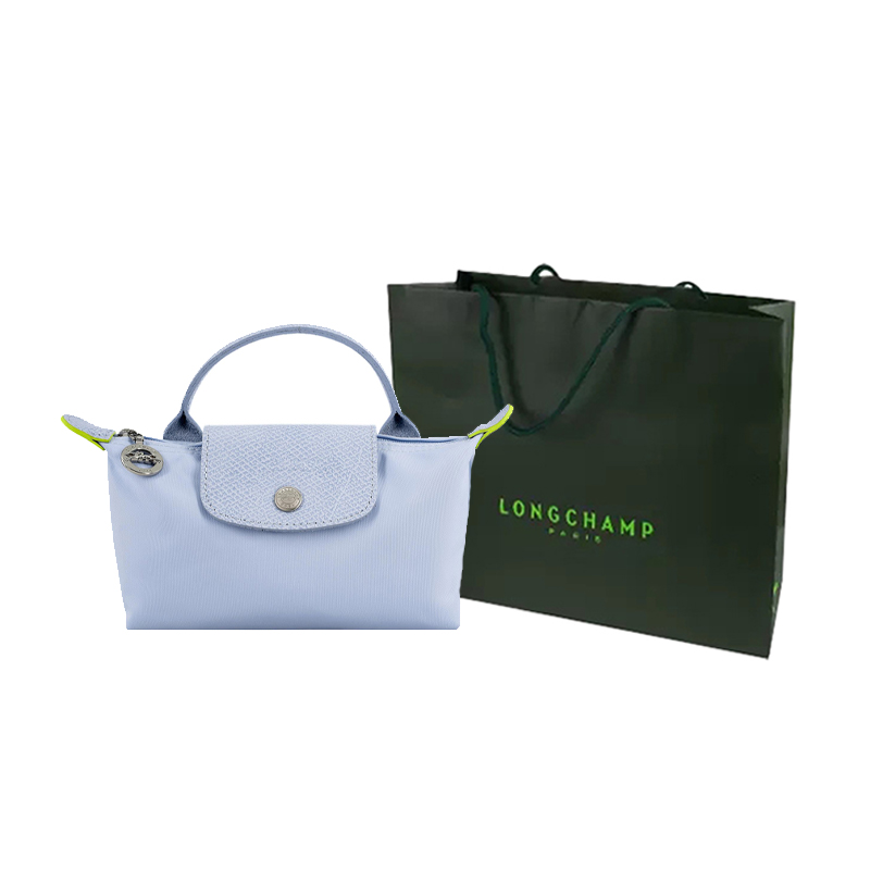 LONGCHAMP Сумка Le Pliage Green Cow с кожаной отделкой в форме пельменя, женская, светло-голубая
LONGCHAMP Сумка Le Pliage Green Cow с кожаной отделкой в форме пельменя, женская, светло-голубая