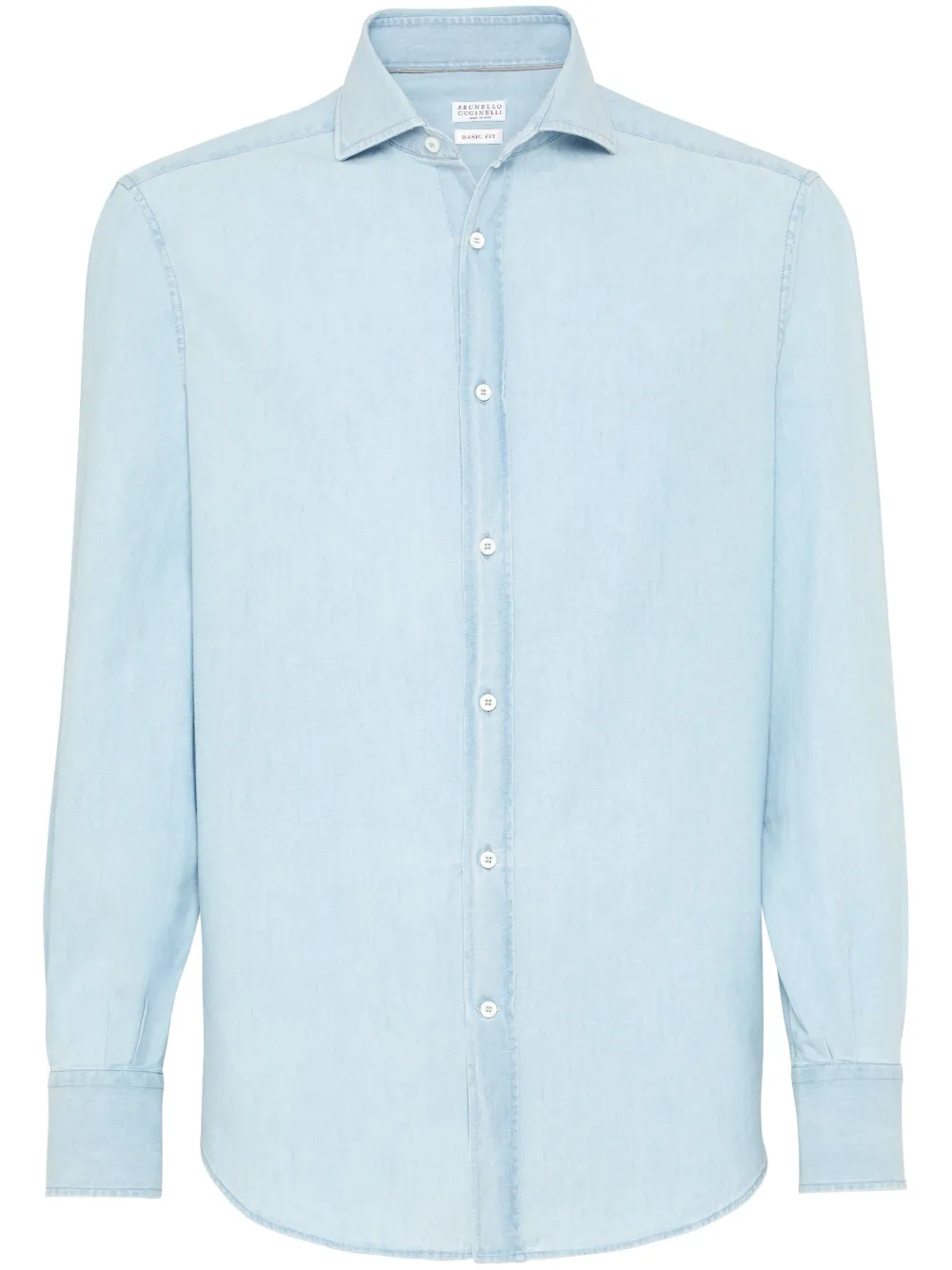 Рубашка с косым воротником Brunello Cucinelli, синий
Рубашка с косым воротником Brunello Cucinelli, синий