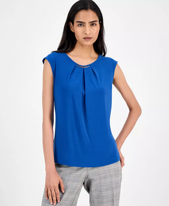 Блузка с плиссированным вырезом и рукавами-крылышками, стандартная и миниатюрная Kasper, синий
Блузка с плиссированным вырезом и рукавами-крылышками, стандартная и миниатюрная Kasper, синий