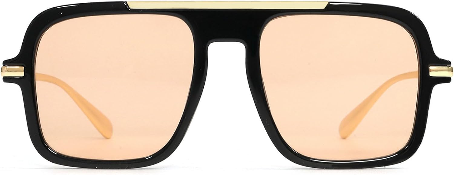 Ретро квадратные солнцезащитные очки для женщин и мужчин, модные очки-пилот, винтажные солнцезащитные очки 70-х годов, прямоугольные солнцезащитные очки для женщин mincl, Black Champagne
Ретро квадратные солнцезащитные очки для женщин и мужчин, модные очки-пилот, винтажные солнцезащитные очки 70-х годов, прямоугольные солнцезащитные очки для женщин mincl, Black Champagne