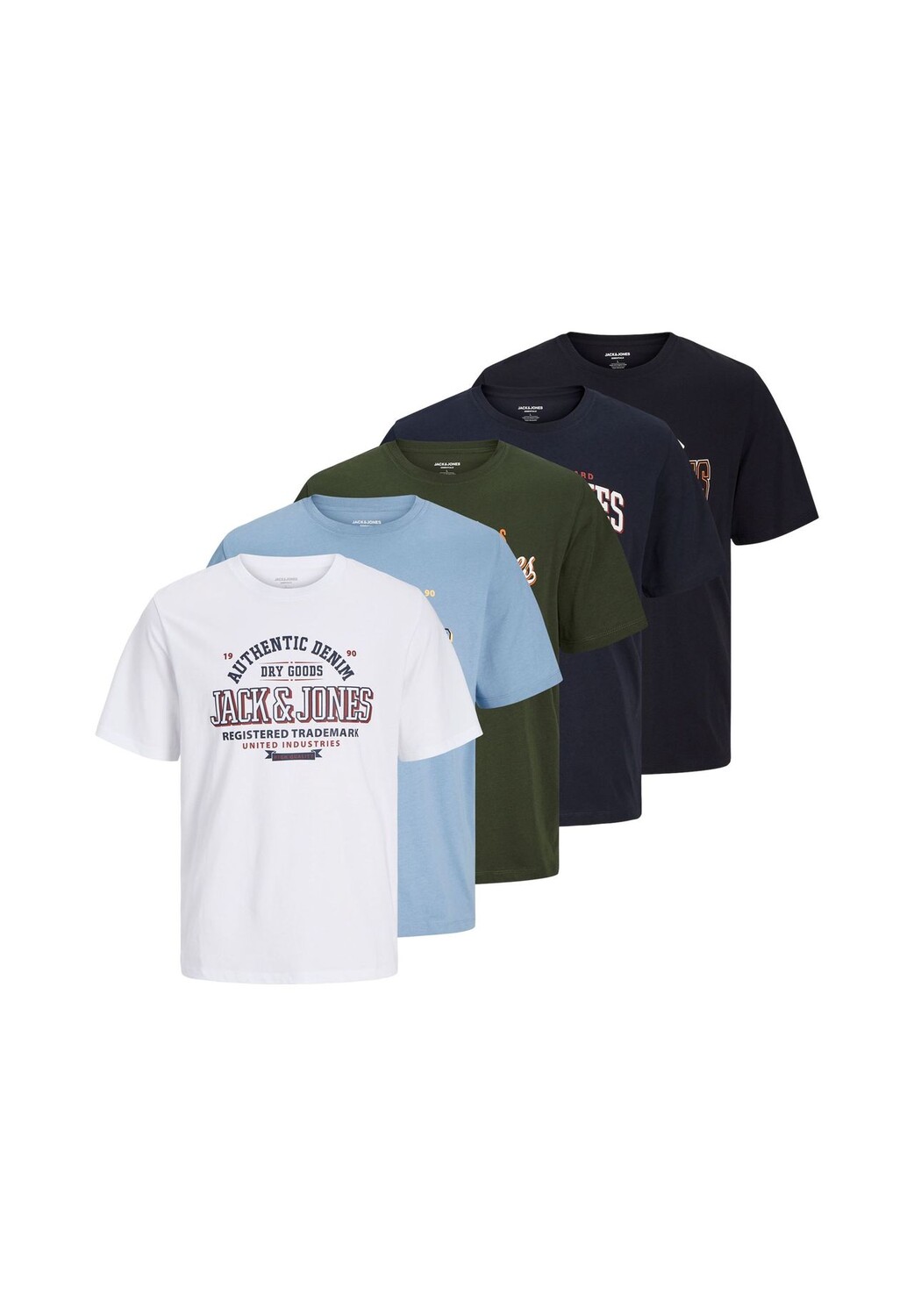 Мужская футболка, 5 шт в упаковке - JJELOGO TEE 5PK, короткий рукав, круглый вырез, хлопок JACK & JONES, цвет Wei_/blau/gr_n/schwarz
Мужская футболка, 5 шт в упаковке - JJELOGO TEE 5PK, короткий рукав, круглый вырез, хлопок JACK & JONES, цвет Wei_/blau/gr_n/schwarz