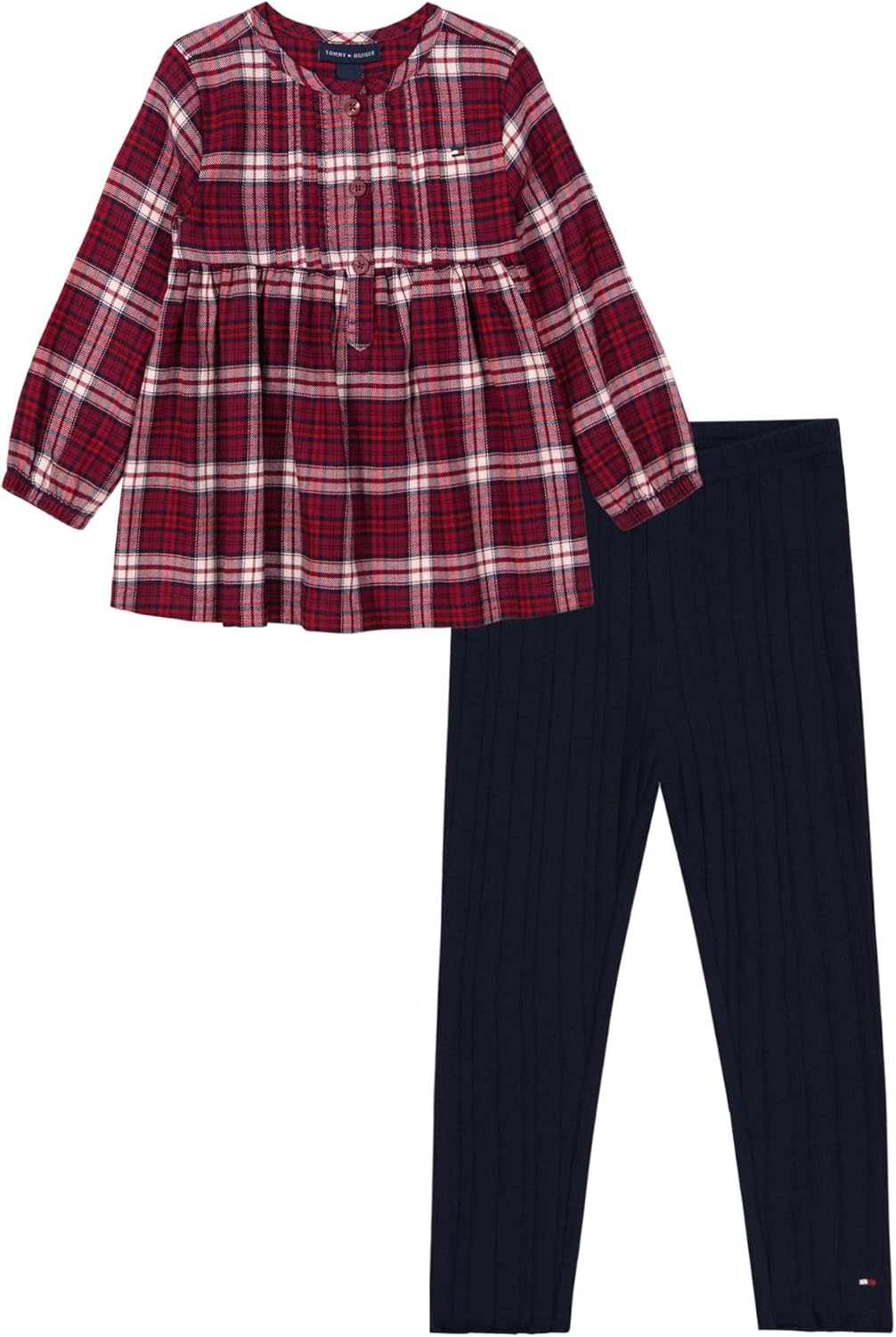Комплект из 2 предметов: туника и леггинсы для девочек от Tommy Hilfiger, Jester Red Plaid/Navy Blazer
Комплект из 2 предметов: туника и леггинсы для девочек от Tommy Hilfiger, Jester Red Plaid/Navy Blazer
