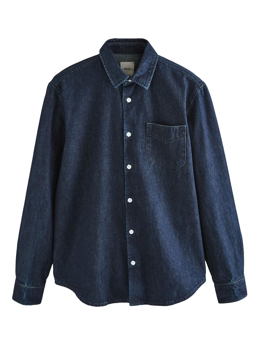 Рубашка на пуговицах классического кроя Next, индиго
Рубашка на пуговицах классического кроя Next, индиго