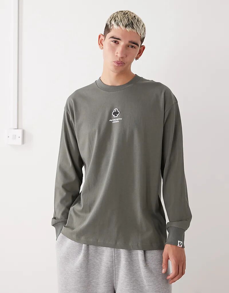 Футболка свободного кроя с длинными рукавами Aape by A Bathing Ape зеленого цвета
Футболка свободного кроя с длинными рукавами Aape by A Bathing Ape зеленого цвета