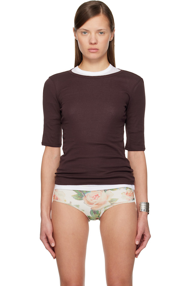 Flore Flore Коричневая футболка с изображением Анны
Flore Flore Коричневая футболка с изображением Анны