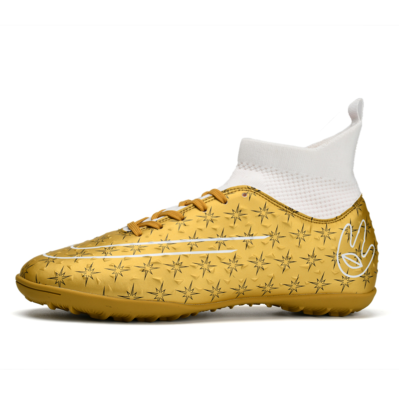Kuding Мужские футбольные бутсы высокие белые лунные/черные синие/черные/золотые золотой искусственный газон, цвет Gold Turf Style
Kuding Мужские футбольные бутсы высокие белые лунные/черные синие/черные/золотые золотой искусственный газон, цвет Gold Turf Style