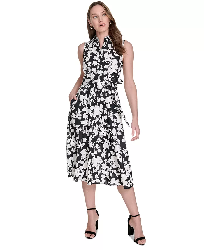 Женское хлопковое миди-платье-рубашка с поясом Tommy Hilfiger, черный
Женское хлопковое миди-платье-рубашка с поясом Tommy Hilfiger, черный