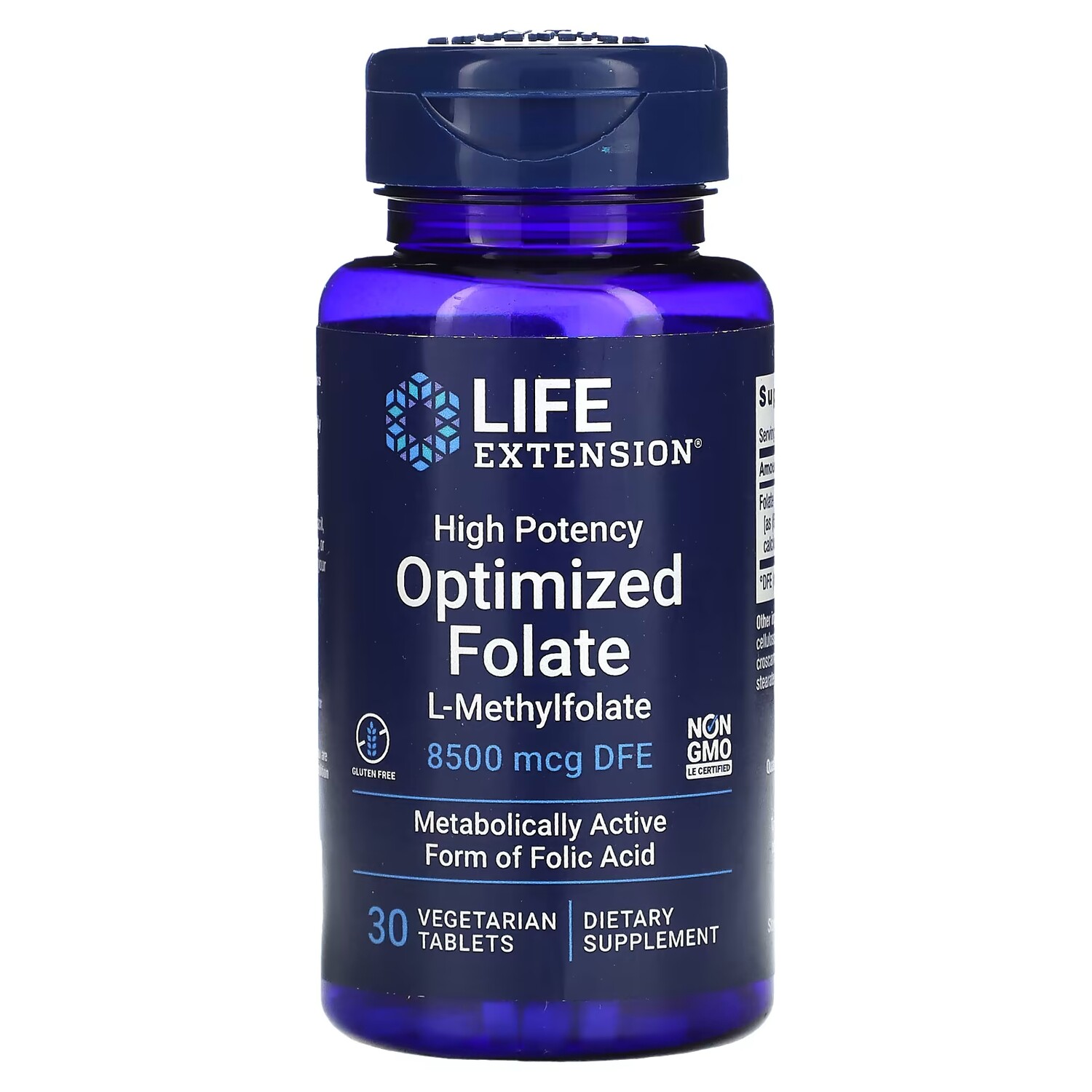 Life Extension Высокоэффективный оптимизированный фолат DFE 30 таблеток
Life Extension Высокоэффективный оптимизированный фолат DFE 30 таблеток