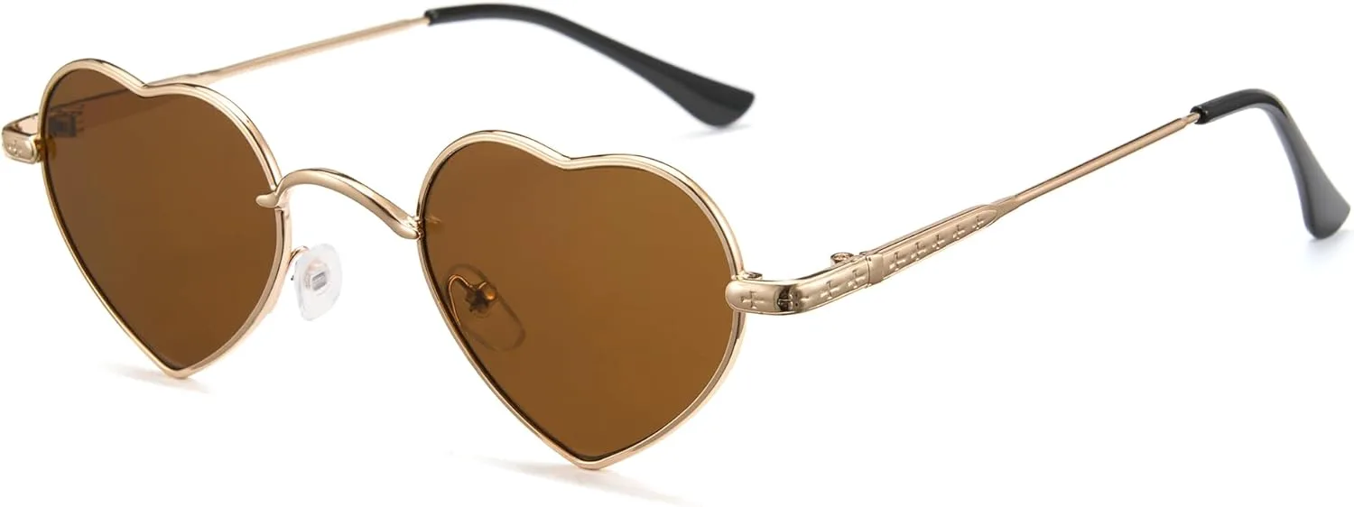 Солнцезащитные очки Cyxus Y2k Heart для женщин и мужчин, модные, милые, с металлической оправой и линзами с защитой UV400, модель 1552, 1552 - Gold Frame - Brown Lens
Солнцезащитные очки Cyxus Y2k Heart для женщин и мужчин, модные, милые, с металлической оправой и линзами с защитой UV400, модель 1552, 1552 - Gold Frame - Brown Lens