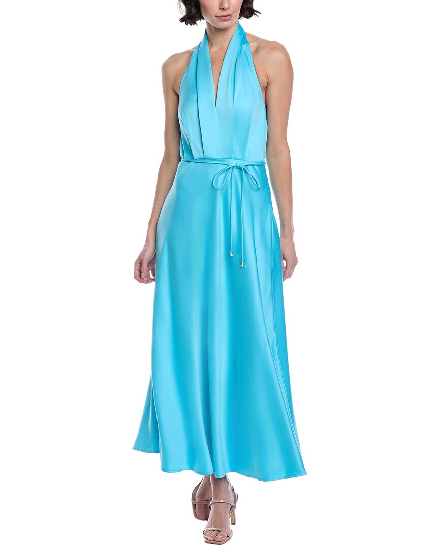 Платье-макси из однотонного атласа MARION с завязками на шее, синий
Платье-макси из однотонного атласа MARION с завязками на шее, синий