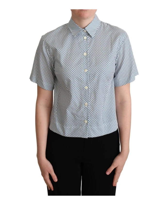 Топ поло в горошек с воротником Dolce & Gabbana, белый
Топ поло в горошек с воротником Dolce & Gabbana, белый