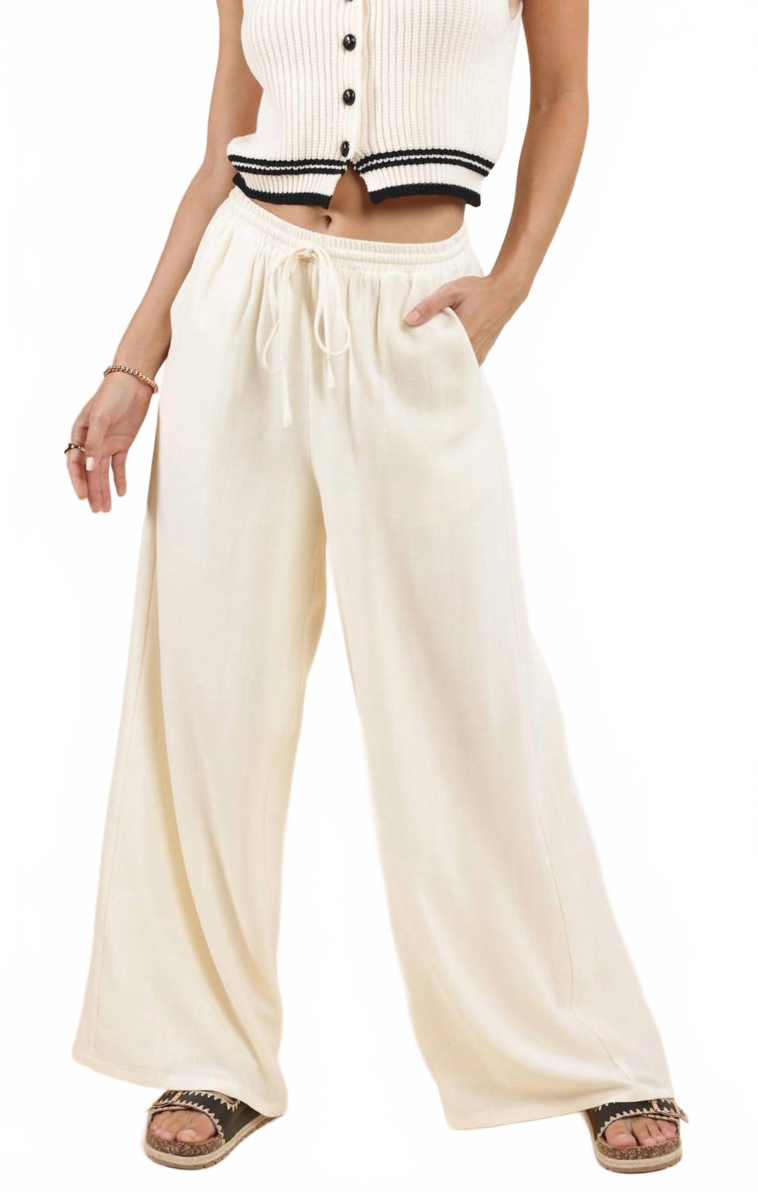 Брюки Sugarloaf цвета слоновой кости Sadie & Sage, слоновая кость
Брюки Sugarloaf цвета слоновой кости Sadie & Sage, слоновая кость