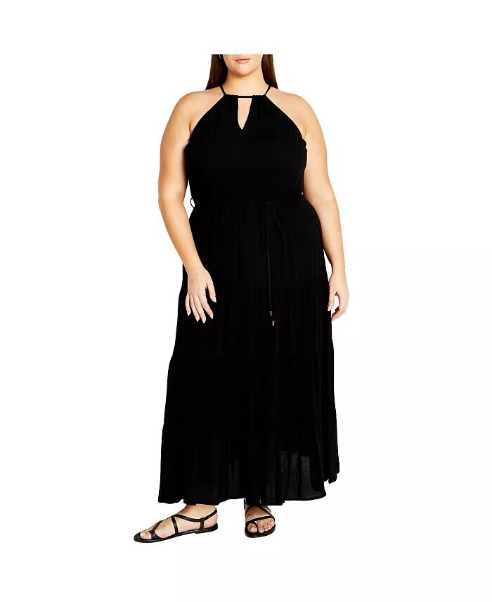 Платье макси Stacey размера плюс с бретелью через шею CITY CHIC, черный
Платье макси Stacey размера плюс с бретелью через шею CITY CHIC, черный