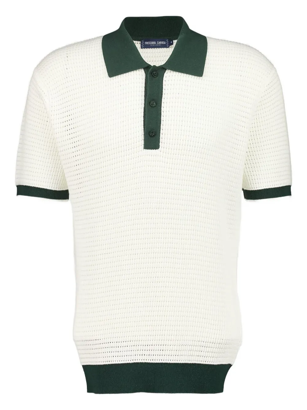 Рубашка-поло с V-образным вырезом, связанная крючком Frescobol Carioca, белый
Рубашка-поло с V-образным вырезом, связанная крючком Frescobol Carioca, белый