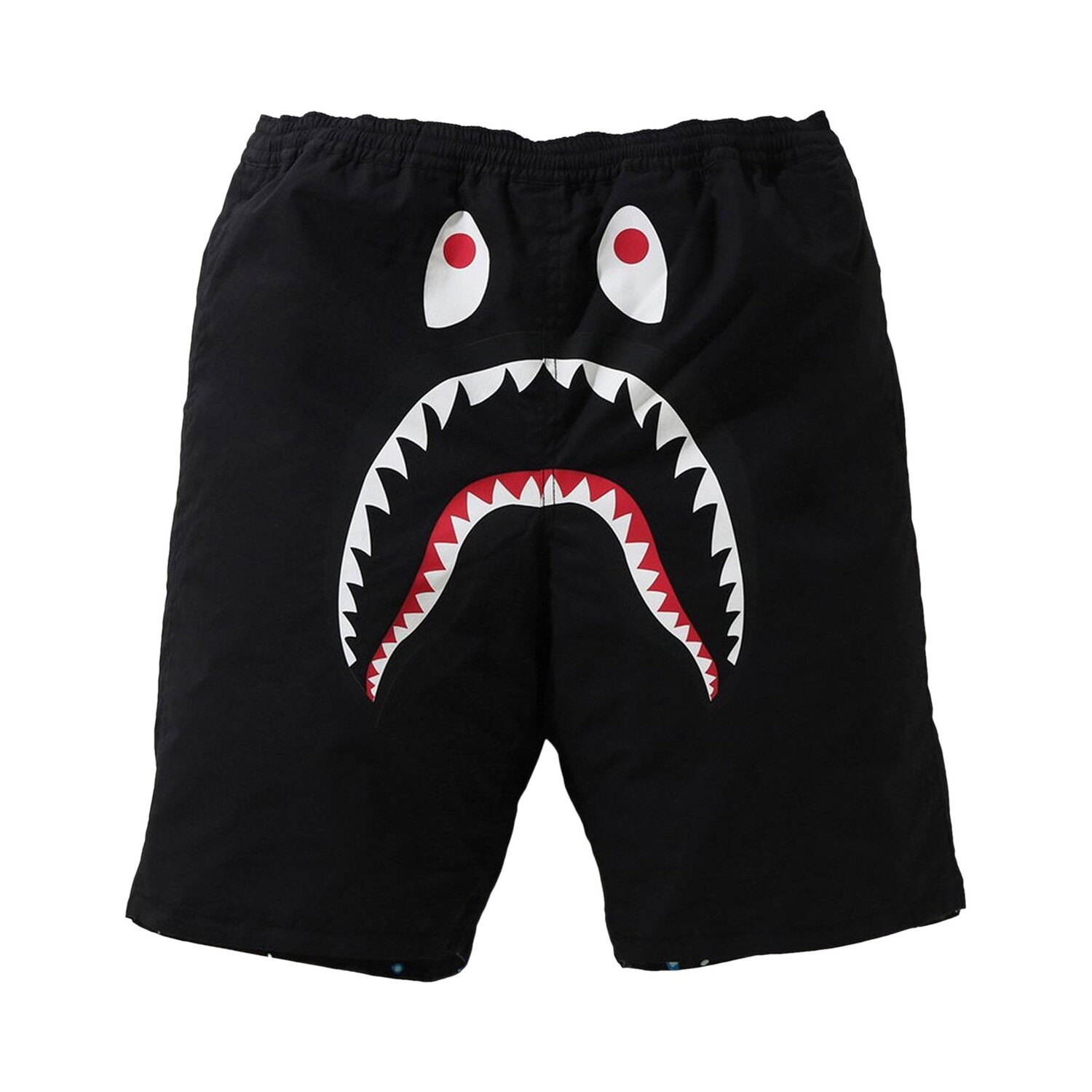 Двусторонние шорты BAPE Space Camo Shark, черные
Двусторонние шорты BAPE Space Camo Shark, черные