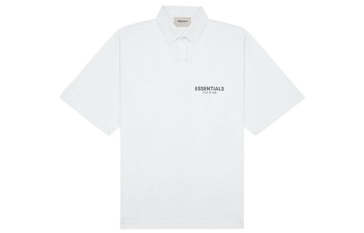 Рубашка поло Ss20 унисекс белая Fear Of God Essentials, белый 
Рубашка поло Ss20 унисекс белая Fear Of God Essentials, белый
