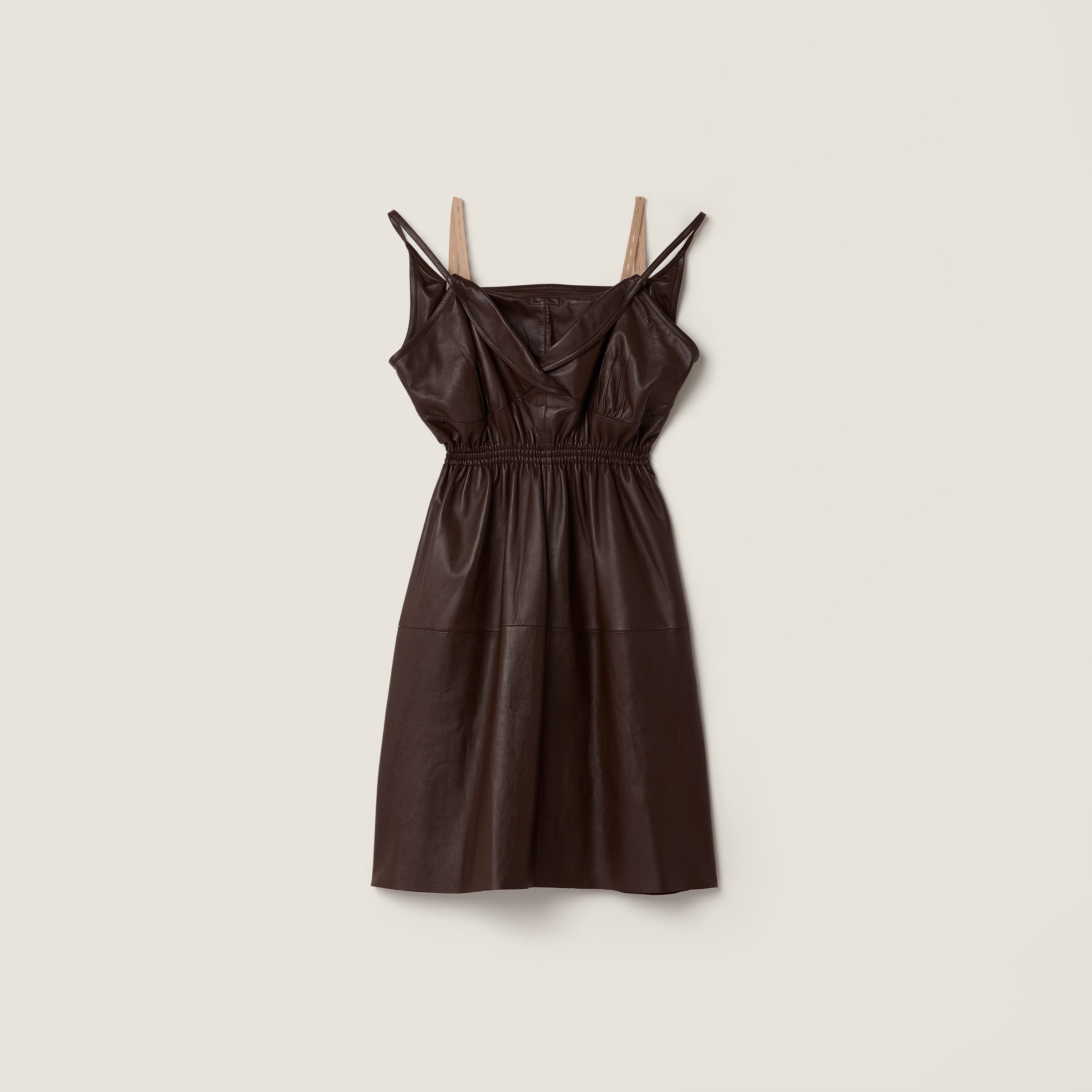 Платье из наппы MIU MIU, сиенна
Платье из наппы MIU MIU, сиенна