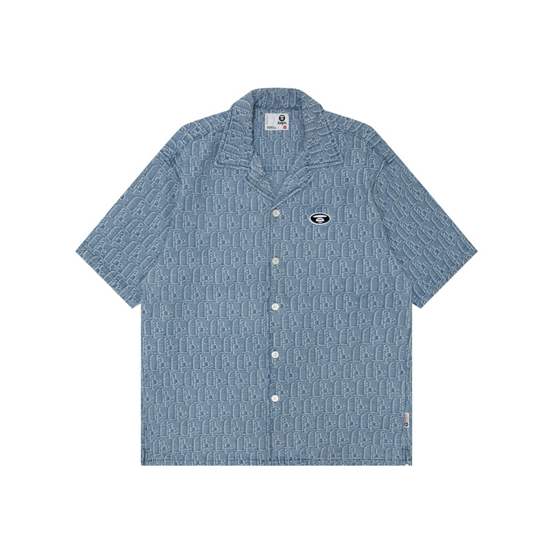 Рубашка мужская синяя BLX Aape, синий 
Рубашка мужская синяя BLX Aape, синий