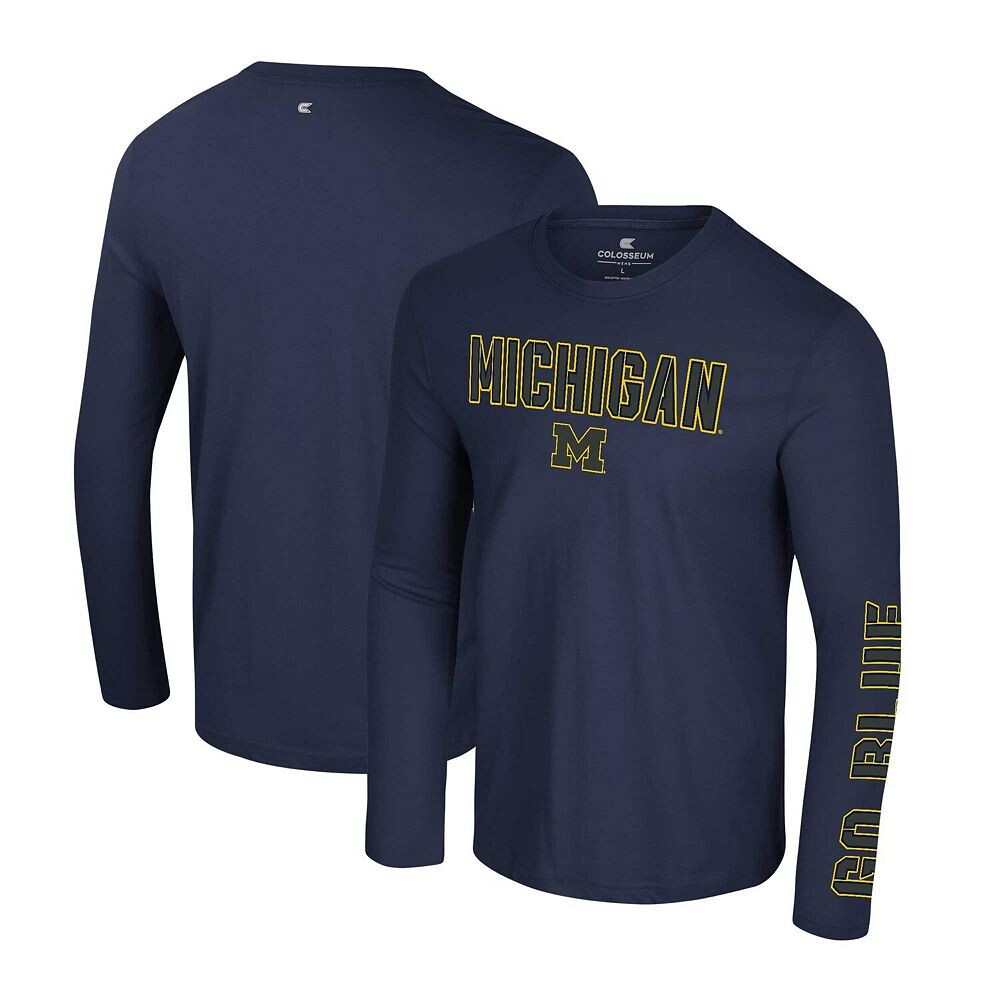Мужская футболка Colosseum Navy Michigan Wolverines Color Pop Active Blend 2-Hit с длинным рукавом, цвет Mic Navy
Мужская футболка Colosseum Navy Michigan Wolverines Color Pop Active Blend 2-Hit с длинным рукавом, цвет Mic Navy