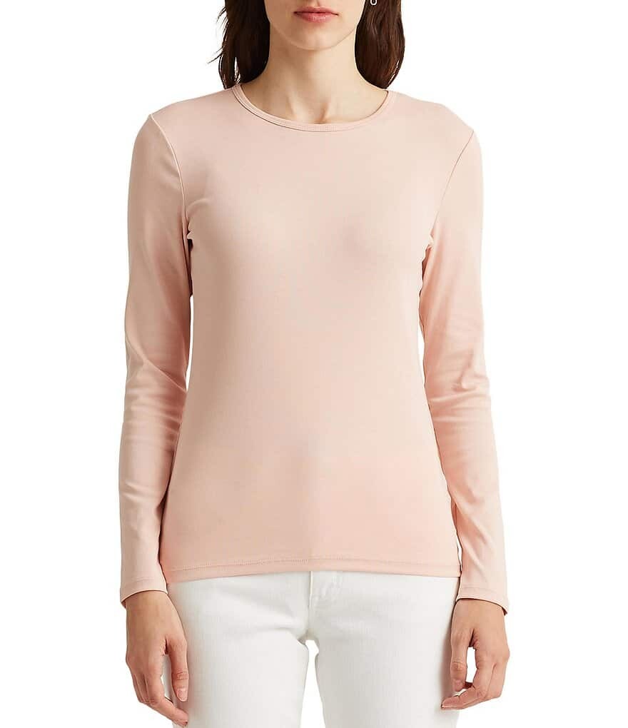 Lauren Ralph Lauren Футболка из эластичного хлопка с длинными рукавами, розовый
Lauren Ralph Lauren Футболка из эластичного хлопка с длинными рукавами, розовый