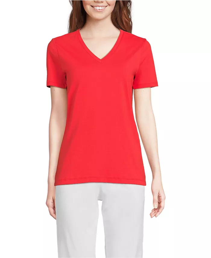 Женская свободная футболка с V-образным вырезом из хлопка Supima Lands' End, красный
Женская свободная футболка с V-образным вырезом из хлопка Supima Lands' End, красный
