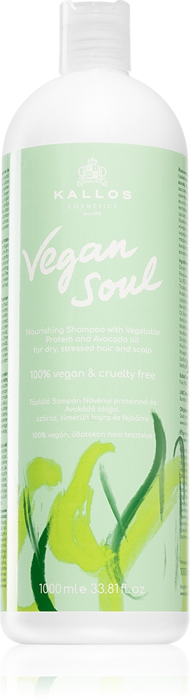 Питательный шампунь Vegan Soul для сухих и поврежденных волос Kallos, 1000 мл
Питательный шампунь Vegan Soul для сухих и поврежденных волос Kallos, 1000 мл